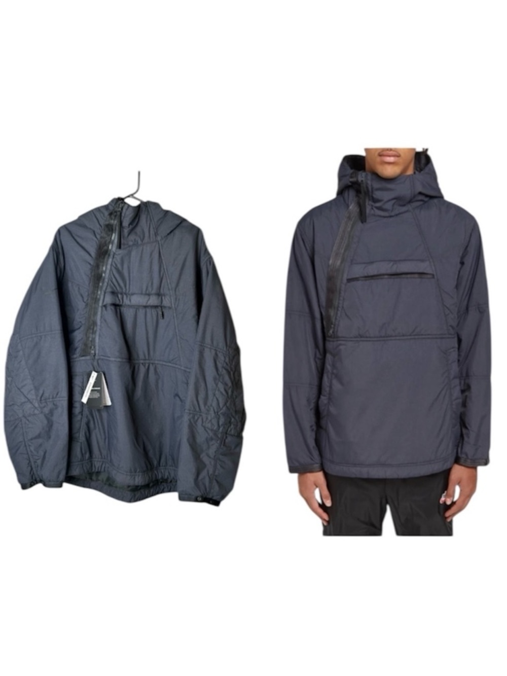 NIKE Mens XL‎ Blue Tech Pack Fill Thermore Thermosoft Hooded Half Zipper Jacket.